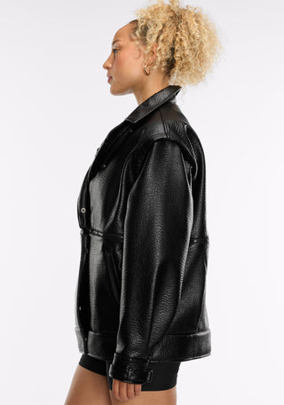 Faux Leather Moto Jacket