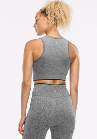 Seamless Melange High Neck Bra