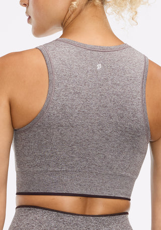 Seamless Melange High Neck Bra