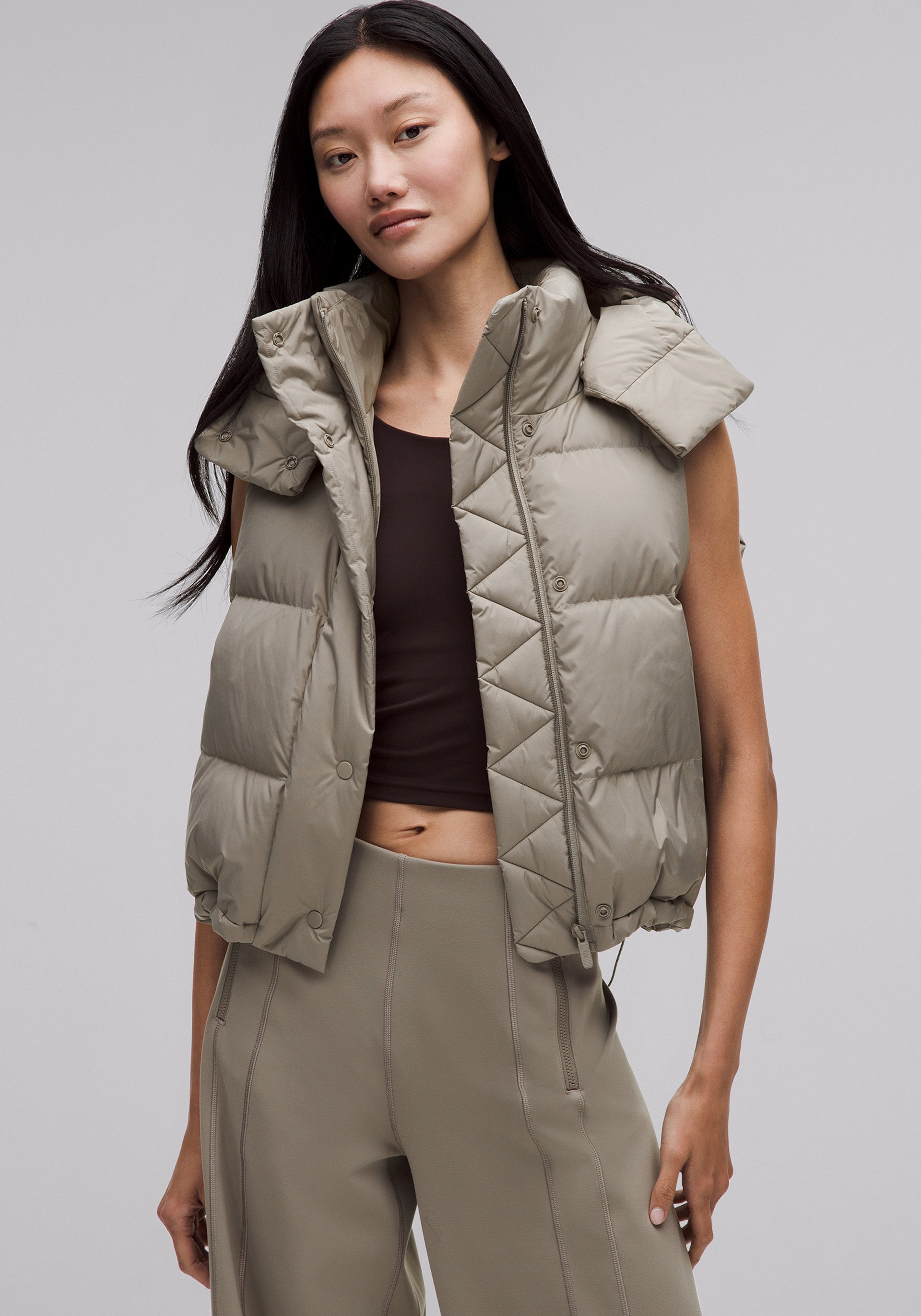 lululemon vest with bag Wunder Puff 600-Down-Fill Cropped Vest – Peloton Apparel US