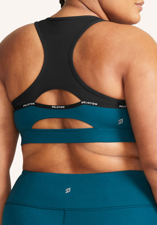 Here Now Logo Tape Racerback Mesh Bra