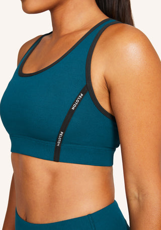 Here Now Logo Tape Racerback Mesh Bra